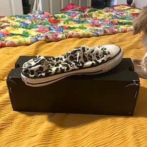 leopard print converse gently used